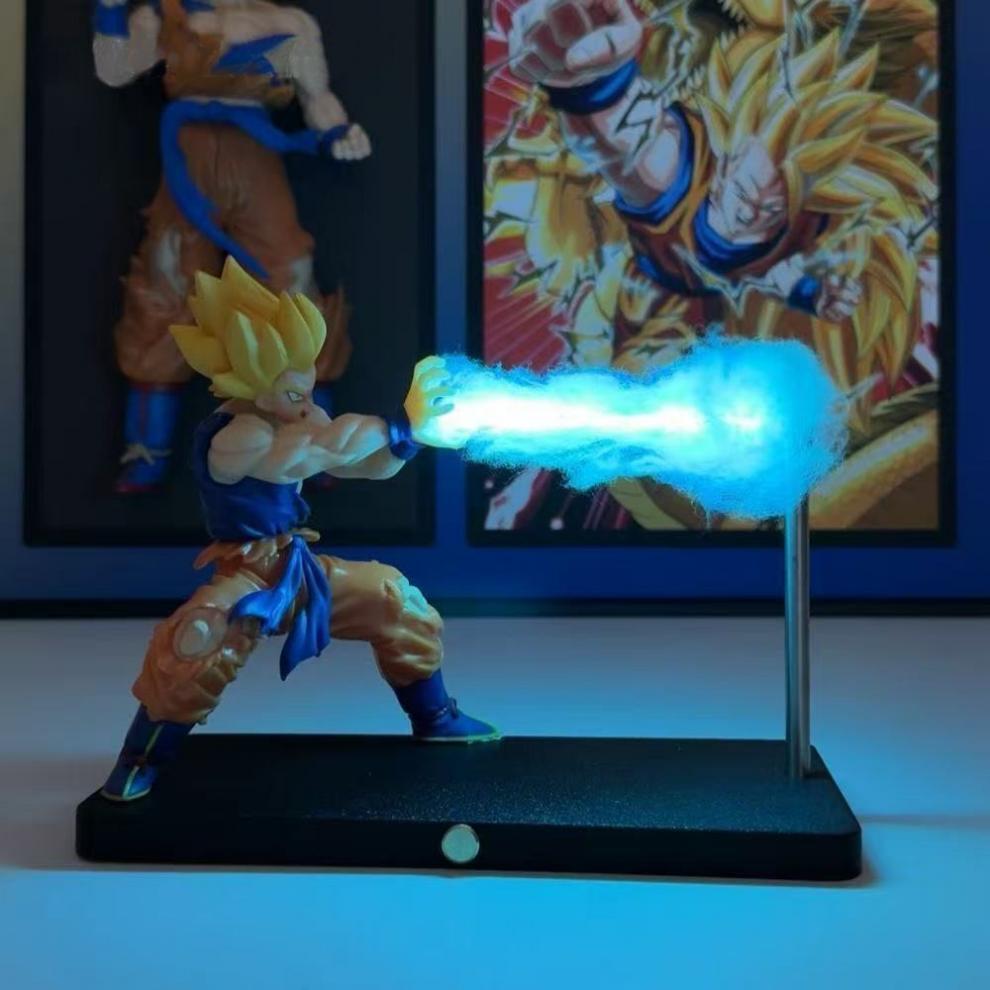 Dragon Ball Z Goku Kamehameha Night Light – Magnetic Ambient Lamp, Anime Figure Desk Decoration