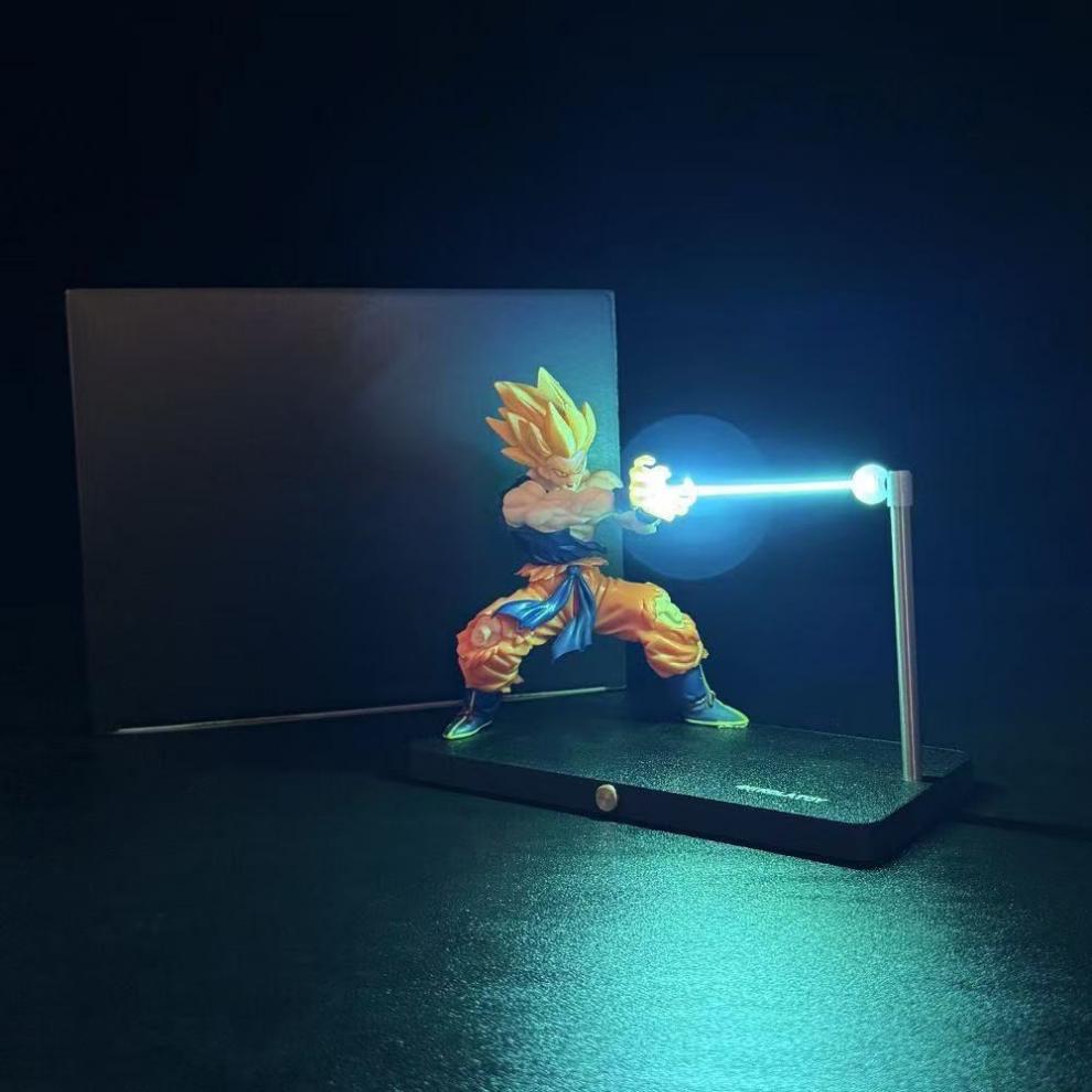 Dragon Ball Z Goku Kamehameha Night Light – Magnetic Ambient Lamp, Anime Figure Desk Decoration