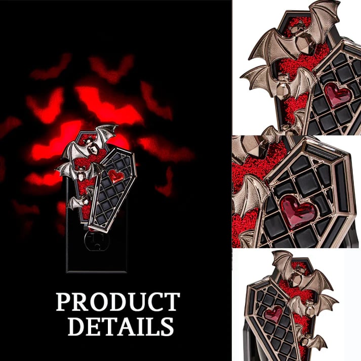 Gothic Bat & Coffin Projection Light !🎃🦇
