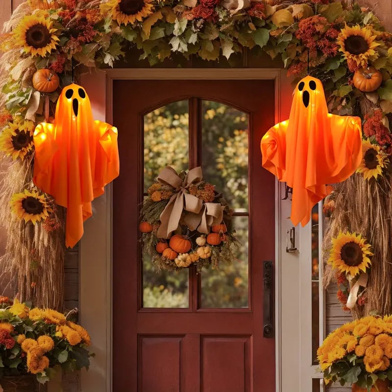 👻👻Halloween Glowing Ghost Chandelier