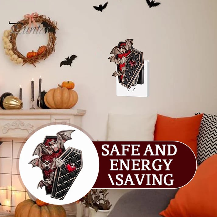 Gothic Bat & Coffin Projection Light !🎃🦇