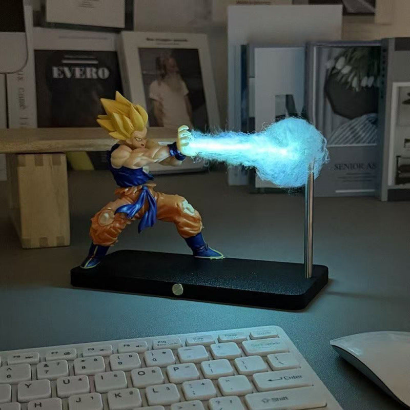 Dragon Ball Z Goku Kamehameha Night Light – Magnetic Ambient Lamp, Anime Figure Desk Decoration