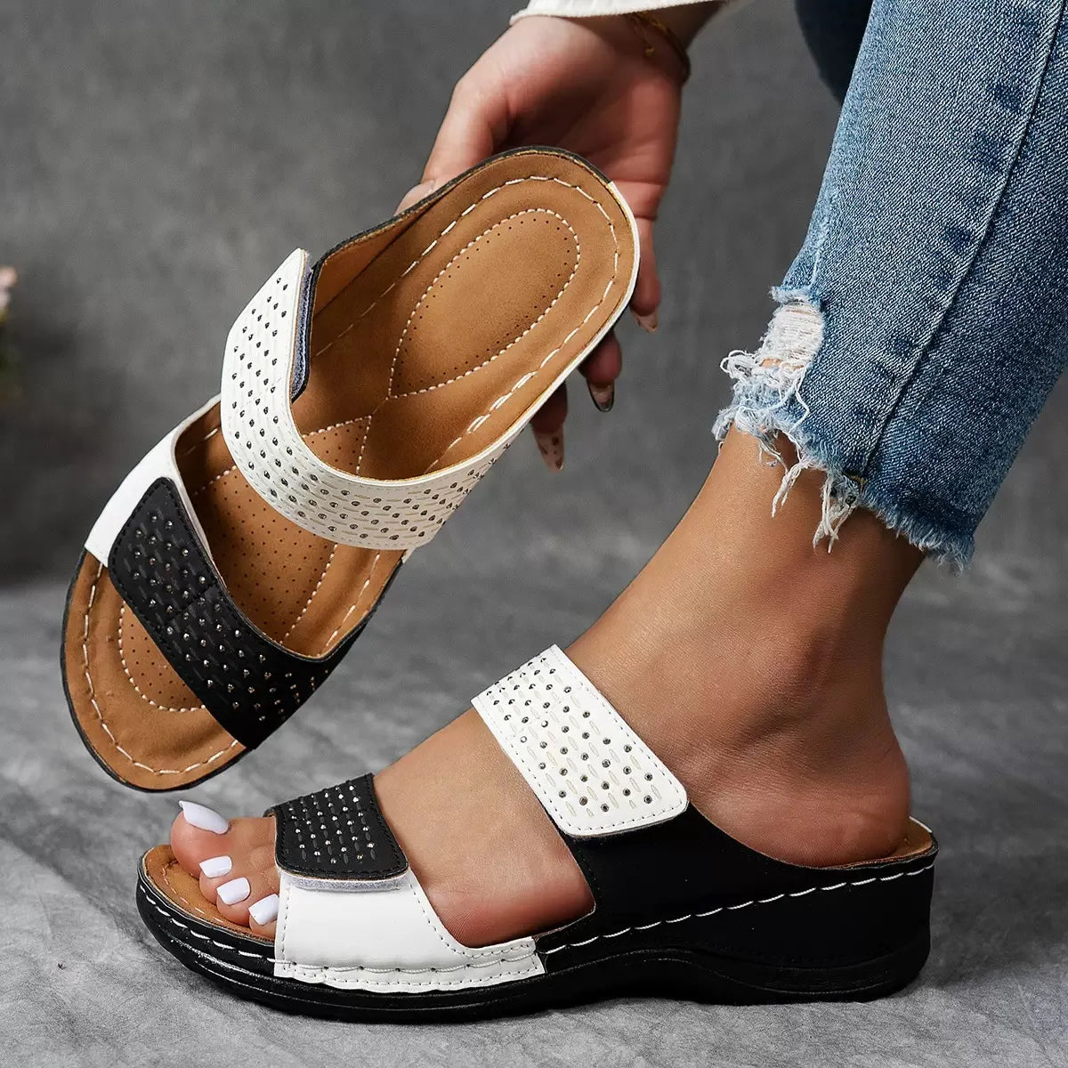 Women's Casual Breathable Slip On Orthopaedic Sandals