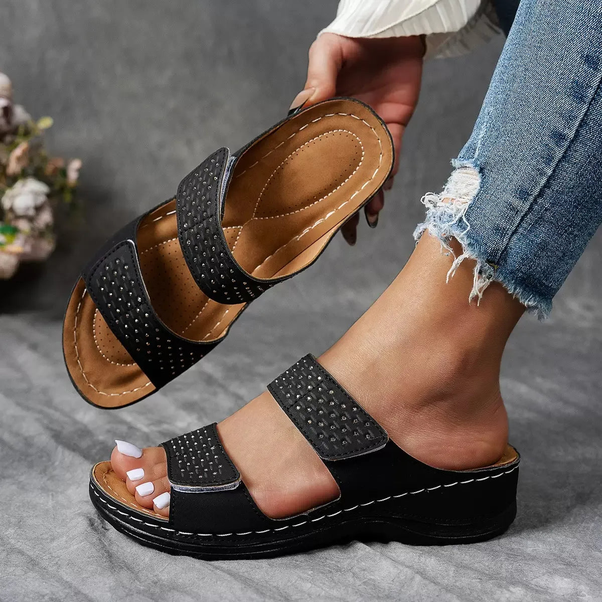 Women's Casual Breathable Slip On Orthopaedic Sandals