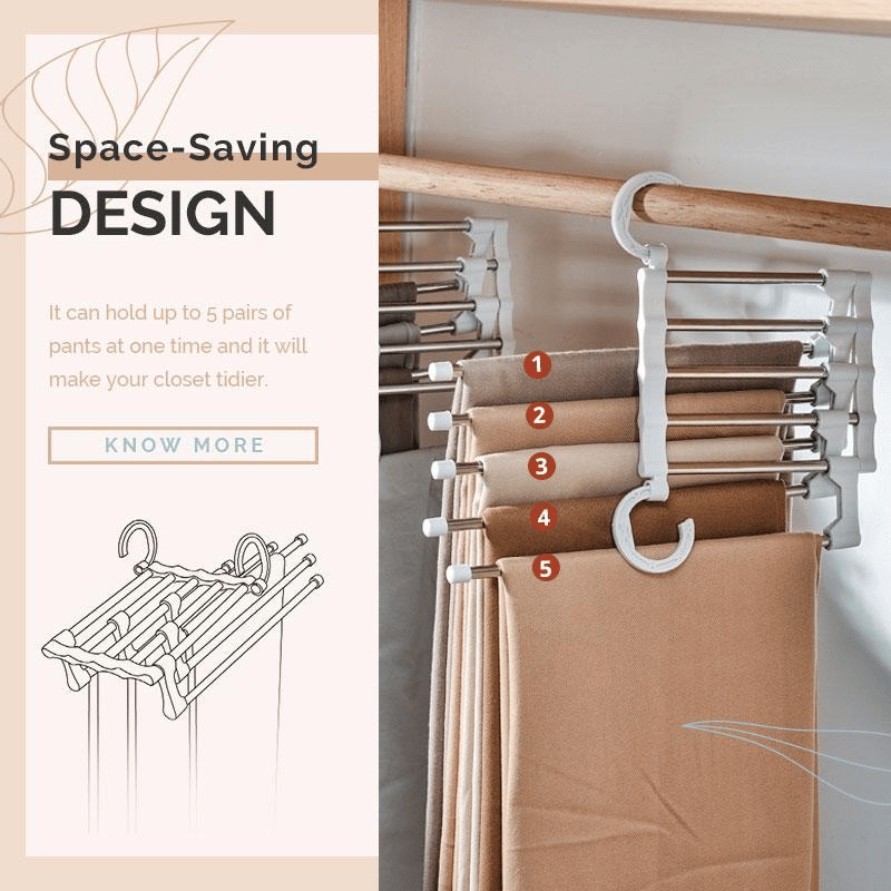 (🔥Hot Sale NOW- SAVE 49% OFF) Multifunctional Pants Rack(BUY 2 FREE SHIPPING NOW!)