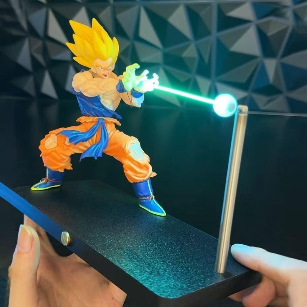 Dragon Ball Z Goku Kamehameha Night Light – Magnetic Ambient Lamp, Anime Figure Desk Decoration
