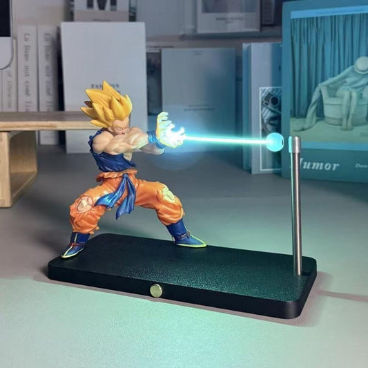 Dragon Ball Z Goku Kamehameha Night Light – Magnetic Ambient Lamp, Anime Figure Desk Decoration
