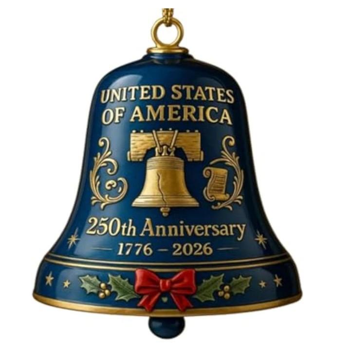🔥United States 250th Anniversary Bell Ornament